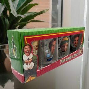 ELF THE MOVIE BRAND NEW 4 PACK PINT HOLIDAY GLASSES WILL FERRELL. ICUP Brand